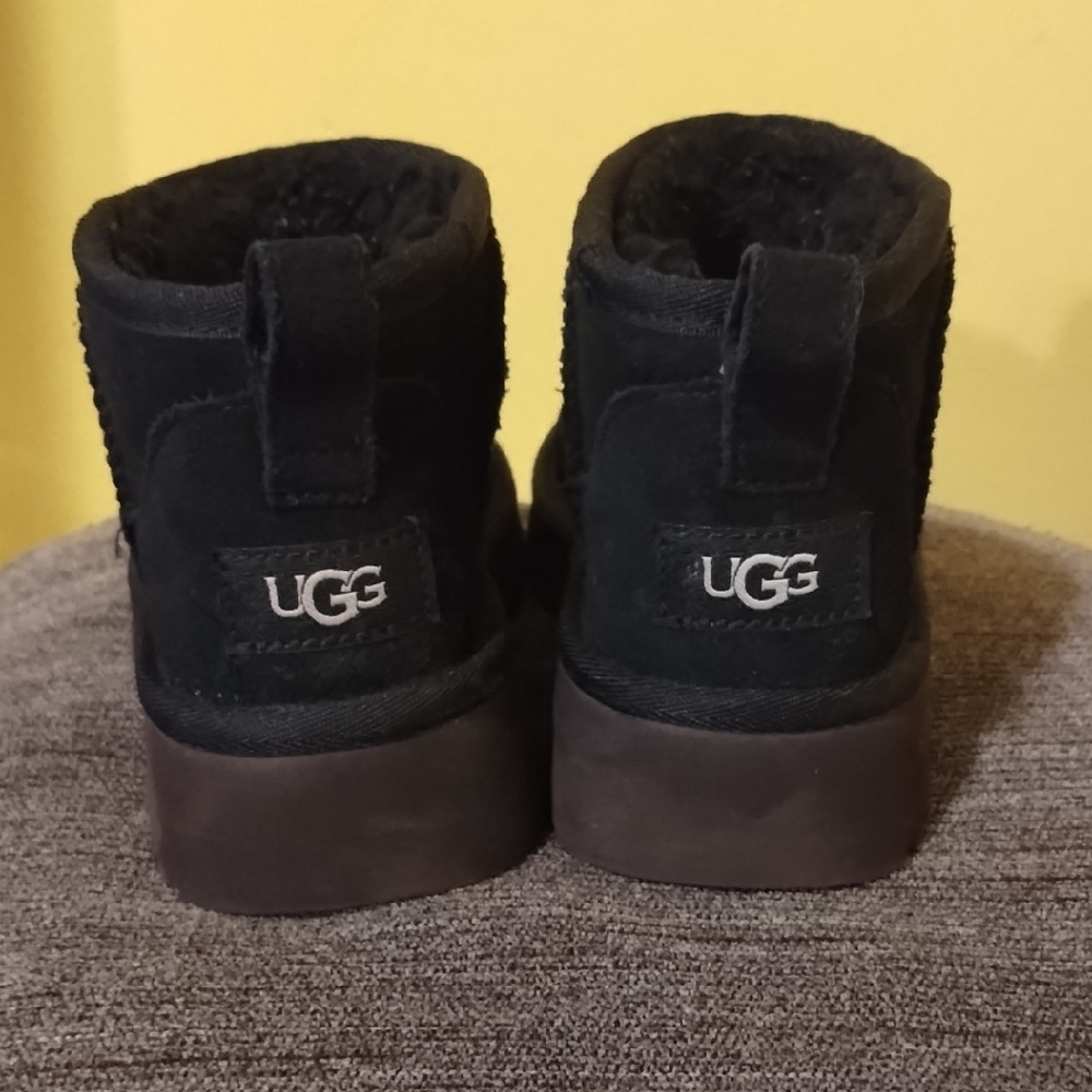 UGG Kids Black and Brown Boots